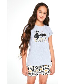 Dívčí pyžamo s krátkým rukávem Cornette 787-788/87 Cats