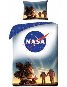 Halantex Bavlněné ložní povlečení NASA - motiv kosmická raketa v kosmodromu Bajkonur - 100% bavlna - 70 x 90 cm + 140 x 200 cm