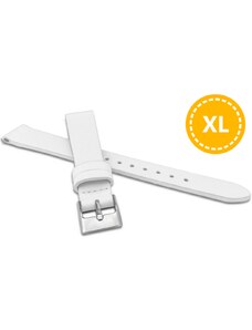 MINET XL Prodloužený bílý řemínek z luxusní kůže Top Grain - 16 - XL MSSXW16