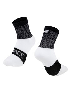 Cyklistické ponožky FORCE TRACE černo-bílé
