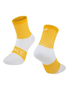 Cyklistické ponožky FORCE TRACE žluto-bílé