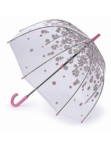 Fulton dámský průhledný holový deštník Birdcage 2 SKETCHY SPRIGS L042
