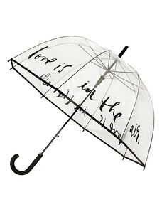 Falconetti Dámský průhledný deštník LOVE s potiskem "Love is in the air"