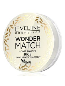 Eveline cosmetics WONDER MATCH fixačný a matující sypký pudr s rýžovým práškem 6 g