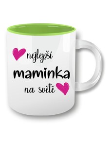 Povidlo.cz Hrnek - Nejlepší maminka na světě Světle zelená 330 ml
