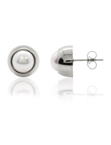 Jewellis ČR Jewellis náušnice pecky Pearl Change-N-Go s perlami Swarovski 8mm - Crystal White