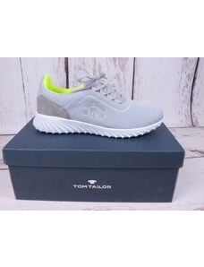 Tenisky Tom Tailor sneakers šedé s limetkovými detaily