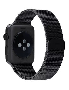 Crested Milánský tah s magnetickým zapínáním pro Apple Watch 42, 44 a 45 mm černý