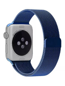 Crested Milánský tah s magnetickým zapínáním pro Apple Watch 38, 40 a 41 mm modrý