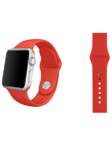 Crested Červený silikonový řemínek pro Apple Watch 42, 44 a 45 mm