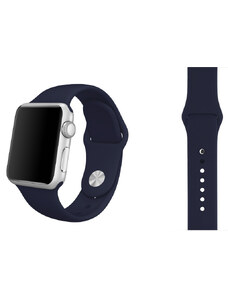 Crested Půlnočně modrý silikonový řemínek pro Apple Watch 38, 40 a 41 mm