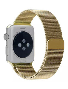 Crested Milánský tah s magnetickým zapínáním pro Apple Watch 38, 40 a 41 mm zlatý