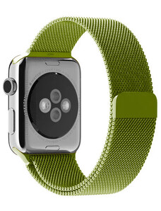 Crested Milánský tah s magnetickým zapínáním pro Apple Watch 42, 44 a 45 mm zelený