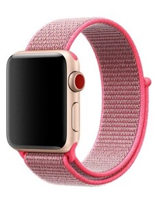 Crested Hot pink provlékací řemínek na suchý zip pro Apple Watch 42, 44 a 45 mm