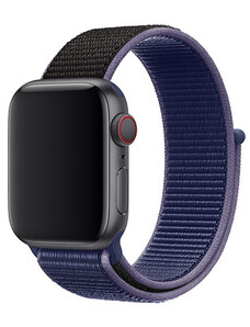 Crested Půlnočně modrý provlékací řemínek na suchý zip pro Apple Watch 38, 40 a 41 mm