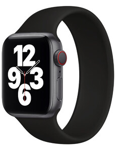 Crested Navlékací silikonový řemínek pro Apple Watch 38, 40 a 41 mm černý
