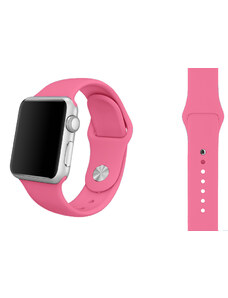 Crested Zářivě růžový silikonový řemínek pro Apple Watch 42, 44 a 45 mm