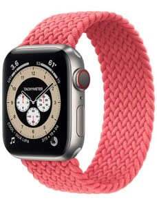 Crested Pletený navlékací nylonový řemínek pro Apple Watch 42, 44 a 45 mm růžový