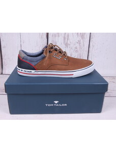 Obuv do města Tom Tailor sneakers camel hnědé s modročervenými detaily