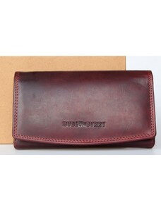 Celá kožená temně červená bytelná peněženka Bull Burry (RFID) FLW