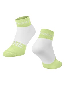 Cyklistické ponožky FORCE ONE zeleno-bílé