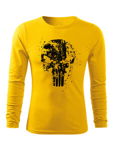 DRAGOWA Fit-T tričko s dlouhým rukávem Frank The Punisher, žlutá 160g / m2