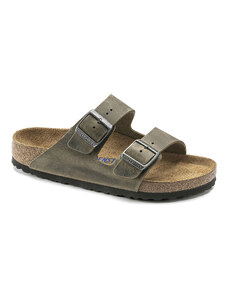 Birkenstock Arizona FL WB Faded Khaki Regular Fit Unisex - Sandály Birkenstock - Hnědá - 1019313-4.5 - Size: 4.5