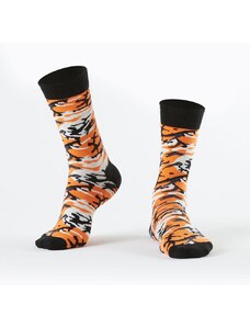 FASARDI Oranžové camo pánské ponožky