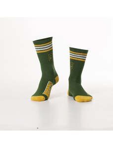 FASARDI Pánské zelené sportovní ponožky s nápisem