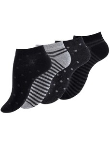 Vincent Creation Ponožky dámské kotníčkové DOT STRIPE - 4 páry