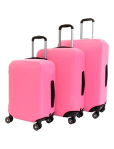Sada 3 obalů na kufry T-class (růžová), M, L, XL, 190 l, 674