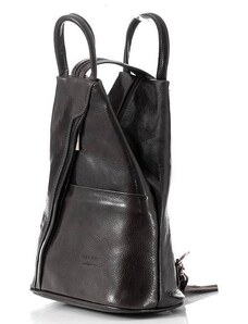 Dámský kožený batoh Vera Pelle MPl2Mb černý