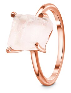 Royal Exklusive Royal Fashion prsten 14k zlato Vermeil GU-DR15849R-ROSEGOLD-ROSEQUARTZ