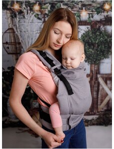 Kinder Hop Rostoucí ergonomické nosítko Multi Grow Little Herringbone Grey 100% bavlna, žakár