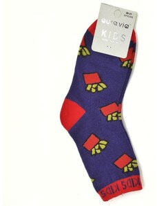 Dětské obrázkové ponožky Aura.Via - Fialové (85% bavlna)