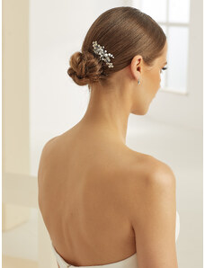 StudioAgnes Svatební hřebínek do vlasů z květin, krystalů a perel 390