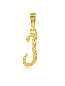 GEMMAX Jewelry Zlatý přívěsek Písmenko I - psací ruční rytina GUPYN-56831