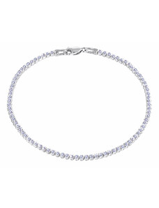 GEMMAX Jewelry Působivý elegantní náramek z bílého zlata se zirkony délka 18 cm GLBWB-18-29011
