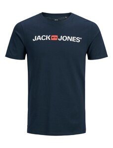 JACK & JONES Tričko 'Essentials' tmavě modrá / pastelově červená / bílá