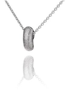 Stříbrný náhrdelník se zirkonovou ozdobou - Meucci SS226N