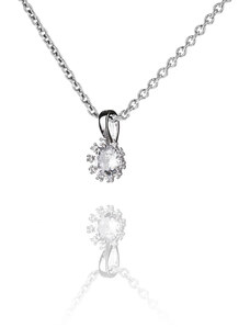 Stříbrný náhrdelník s dominantním zirkonem - Meucci SS250N