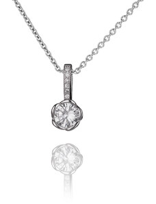 Stříbrný náhrdelník s drobným zirkonovým zdobením - Meucci SS192N