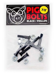 SK8 ŠROUBKY PIG WHEELS Black Phillips - černá -