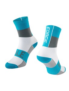 Cyklistické ponožky FORCE HALE modro-šedo-bílé