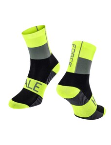 Cyklistické ponožky FORCE HALE fluo-černo-šedé
