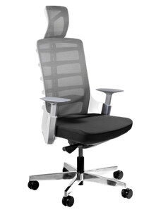 Office 360 Bílá látková kancelářská židle Spin