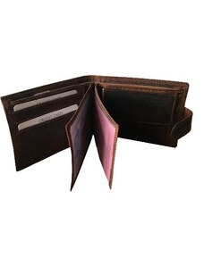 Wild Deer panská kožená peněženka 885 tmavě hnědá