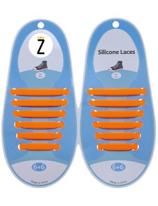 Silikonové tkaničky dětské - oranžová