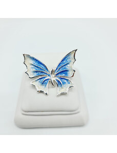 SkloBižuterie-F Brož Motýl modrý