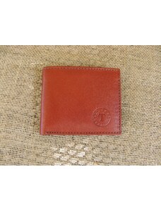 Kabelky od Hraběnky Pánská klasická jednoduchá ručně šitá peněženka z pravé kůže - česká výroba; hnědá